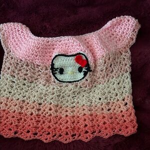 Hand Crafted Pink Kids hello kitty blouse